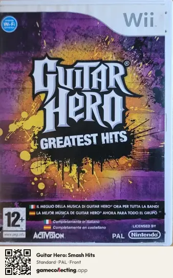 Guitar Hero: Smash Hits Nintendo Wii, PAL box front