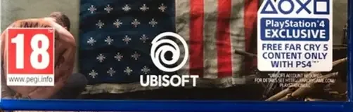 Far Cry 5, the USK square on its front