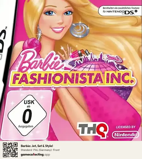 Barbie: Jet, Set & Style! Nintendo DS, Germany box front