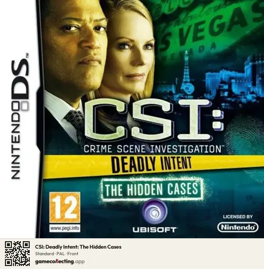 CSI: Deadly Intent: The Hidden Cases Nintendo DS, PAL box front