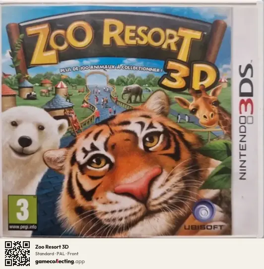 Zoo Resort 3D Nintendo 3DS, PAL box front