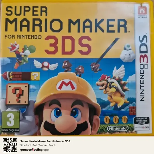 Super Mario Maker for Nintendo 3DS Nintendo 3DS, France box front