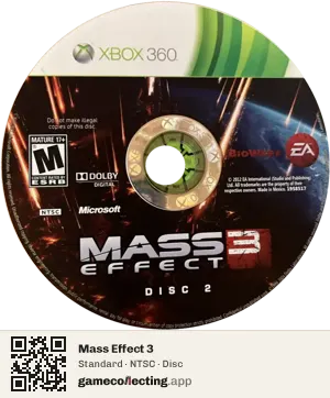 Mass Effect 3 Xbox 360, NTSC disc