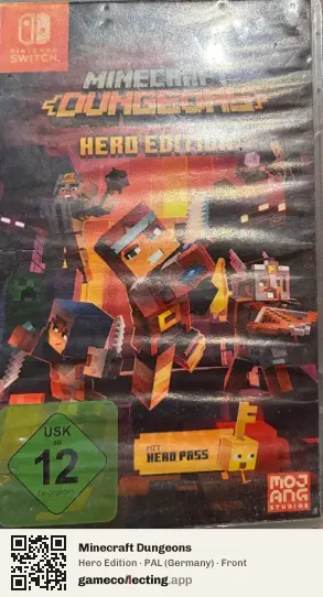 Minecraft Dungeons Nintendo Switch, Germany box front