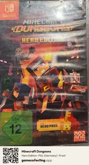Minecraft Dungeons Nintendo Switch, Germany box front