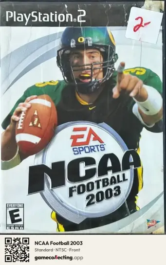 NCAA Football 2003 PlayStation 2, NTSC box front