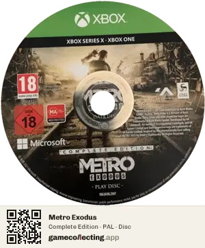 Metro Exodus Xbox Series X, PAL disc