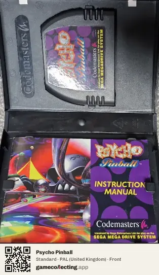 Psycho Pinball Sega Mega Drive / Genesis, United Kingdom box front