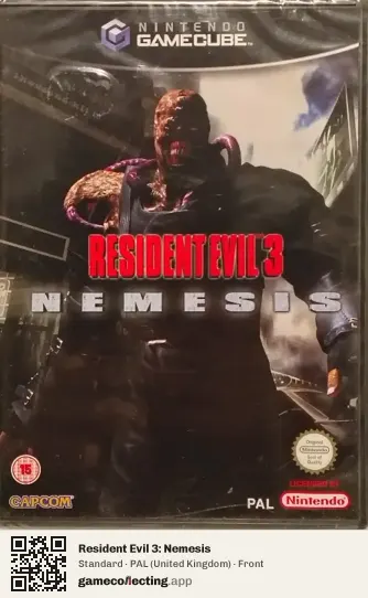 Resident Evil 3: Nemesis Nintendo GameCube, United Kingdom box front