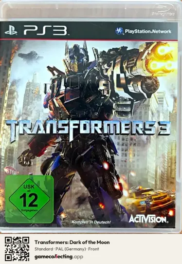 Transformers: Dark of the Moon PlayStation 3, Germany box front