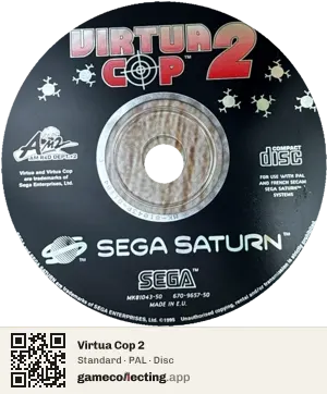 Virtua Cop 2 Sega Saturn, PAL disc