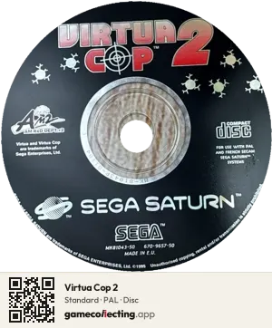 Virtua Cop 2 Sega Saturn, PAL disc