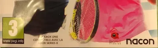 Tennis World Tour 2, the PEGI square on its front