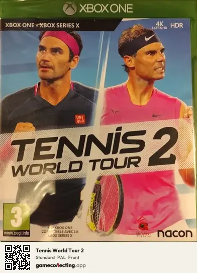 Tennis World Tour 2 Xbox One, PAL box front
