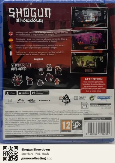 Shogun Showdown PlayStation 5, PAL box back