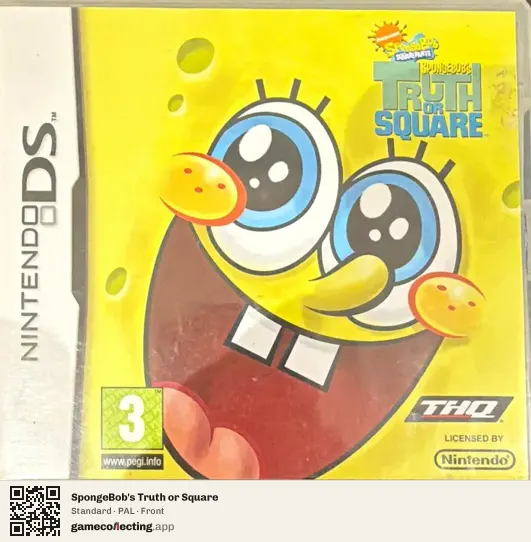 SpongeBob's Truth or Square Nintendo DS, PAL box front
