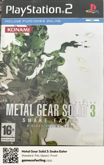 Metal Gear Solid 3: Snake Eater PlayStation 2, Spain box front