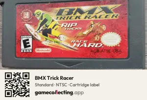 BMX Trick Racer Game Boy Advance, NTSC cartridge label