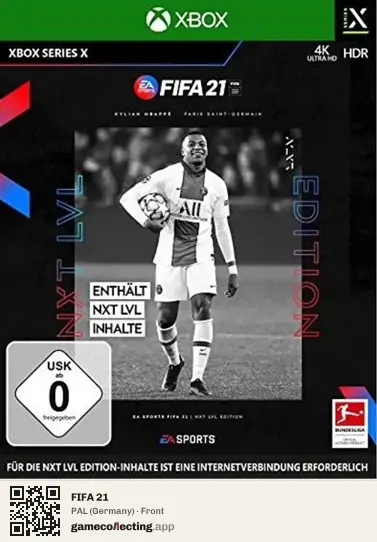FIFA 21 Xbox Series X, Germany box front