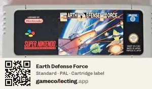 Earth Defense Force Super Nintendo Entertainment System, PAL cartridge label