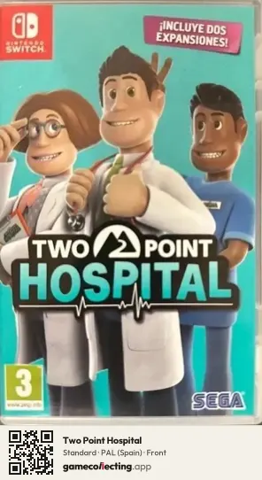 Two Point Hospital Nintendo Switch, Spain box front