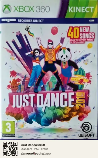 Just Dance 2019 Xbox 360, PAL box front