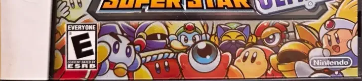 Kirby Super Star Ultra, the ESRB box on its front