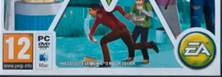 The Sims 3: Generations, the PEGI square on its front