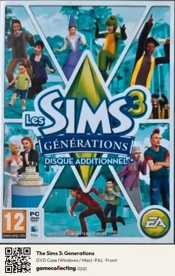The Sims 3: Generations Computer, PAL box front
