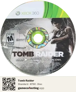 Tomb Raider Xbox 360, NTSC disc