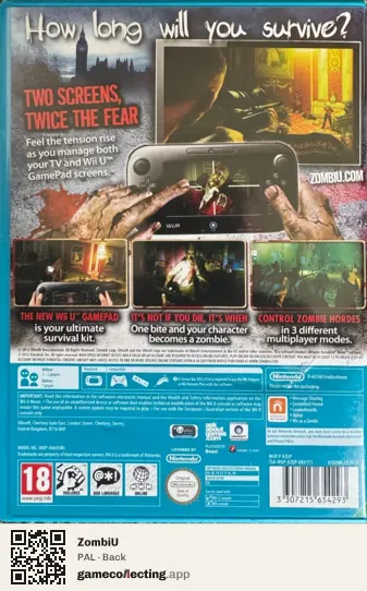 ZombiU Nintendo Wii U, PAL box back