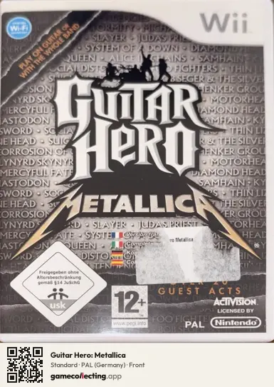 Guitar Hero: Metallica Nintendo Wii, Germany box front