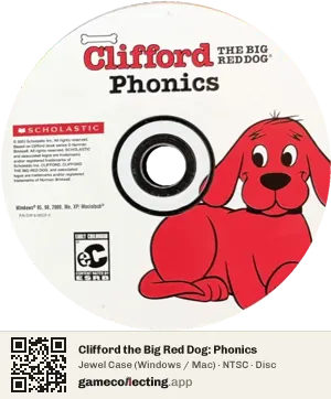 Clifford the Big Red Dog: Phonics Computer, NTSC disc