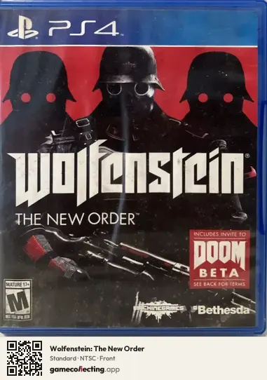 Wolfenstein: The New Order PlayStation 4, NTSC box front