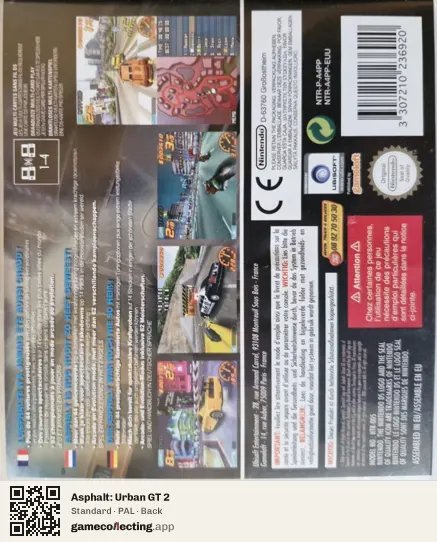 Asphalt: Urban GT 2 Nintendo DS, PAL box back