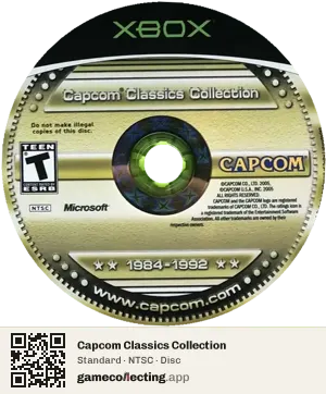Capcom Classics Collection Xbox, NTSC disc