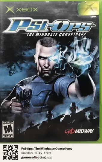 Psi-Ops: The Mindgate Conspiracy Xbox, NTSC box front
