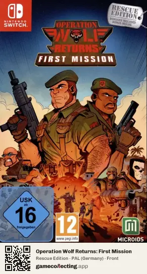 Operation Wolf Returns: First Mission Nintendo Switch, Germany box front