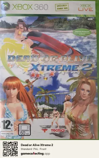 Dead or Alive Xtreme 2 Xbox 360, PAL box front