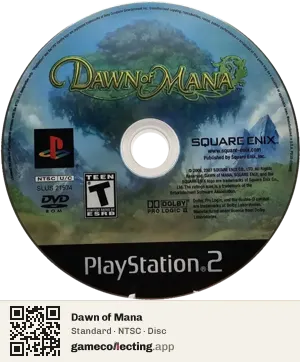 Dawn of Mana PlayStation 2, NTSC disc