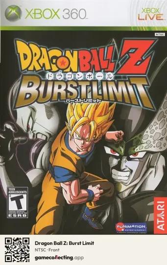 Dragon Ball Z: Burst Limit Xbox 360, NTSC box front