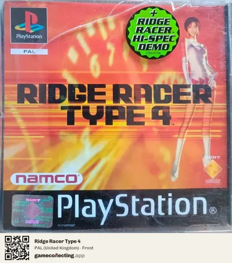 Ridge Racer Type 4 PlayStation, United Kingdom box front