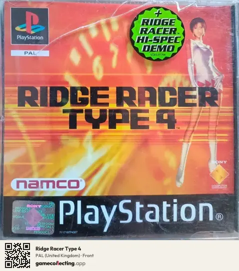 Ridge Racer Type 4 PlayStation, United Kingdom box front
