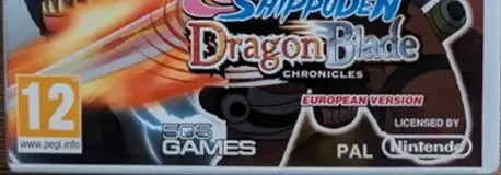 Naruto Shippuden: Dragon Blade Chronicles, the PEGI square on its front