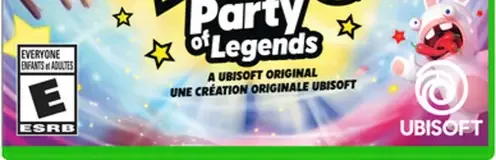 Rabbids: Party of Legends, the ESRB box on its front