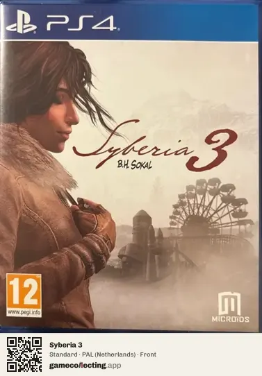 Syberia 3 PlayStation 4, Netherlands box front