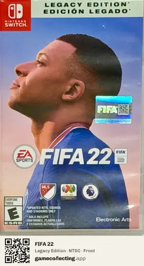 FIFA 22 Nintendo Switch, NTSC box front