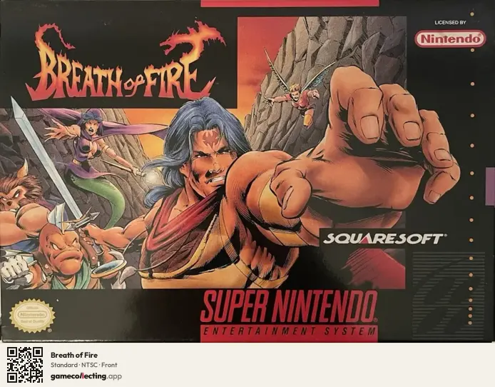 Breath of Fire Super Nintendo Entertainment System, NTSC box front