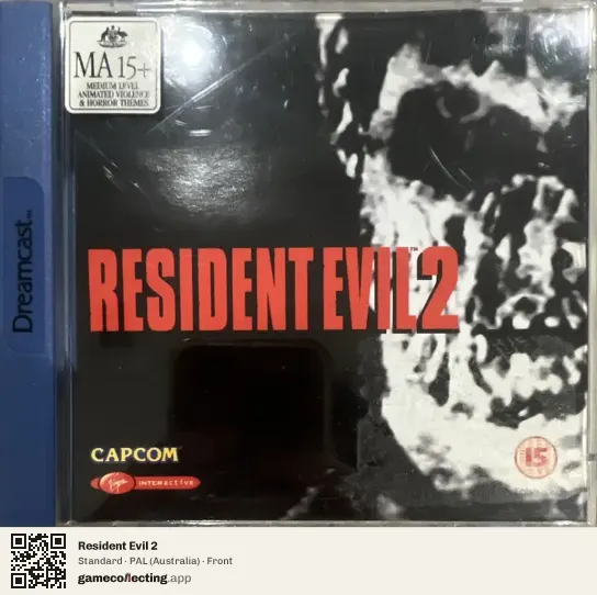 Resident Evil 2 Sega Dreamcast, Australia box front