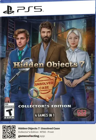 Hidden Objects 7: Unsolved Case PlayStation 5, NTSC box front